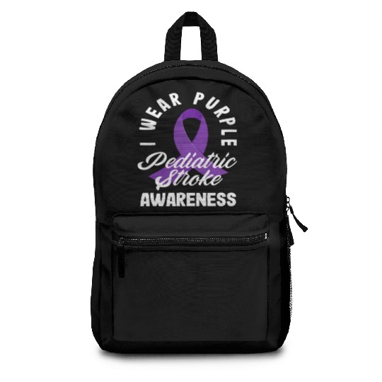 I Wear Purple Pediatric Stroke Awareness Backpacks