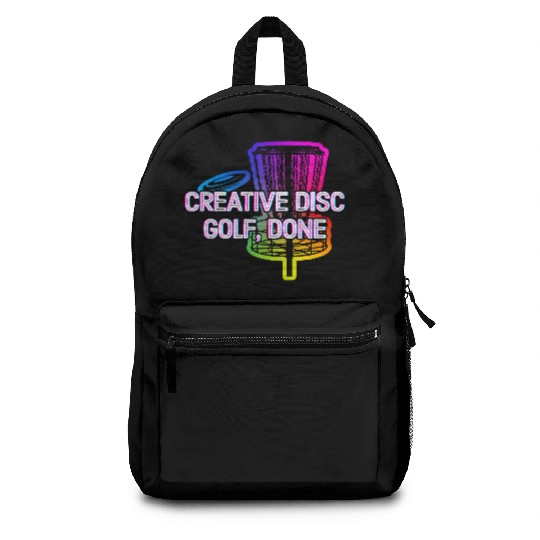 Creative Disc Golf Done Motivational Quote Golfer Backpacks