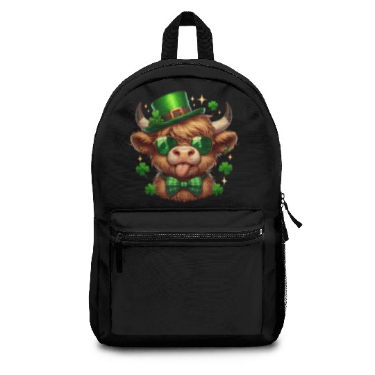 St Patricks Day Backpacks - Irish Lucky cow