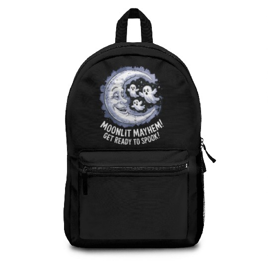 Moonlit Mayhem Ghostly Spook Under the Mondlight Backpacks