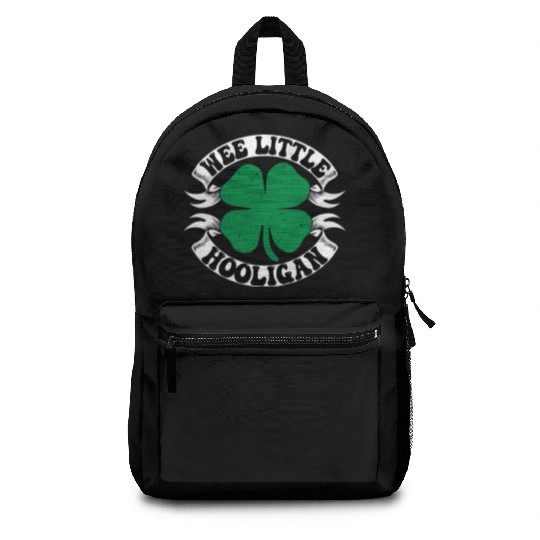 Wee Little Hooligan Cute St. Patrick's Day Irish S Backpacks