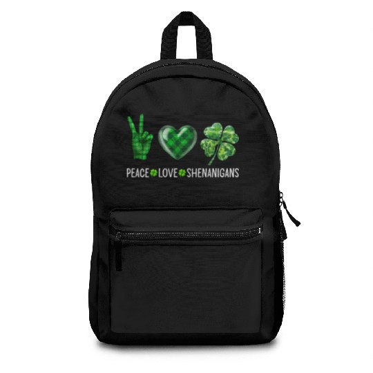 Peace Love Shenanigans St. Patrick's Day Backpacks