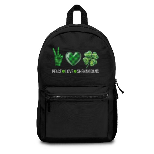 Peace Love Shenanigans St. Patrick's Day Backpacks