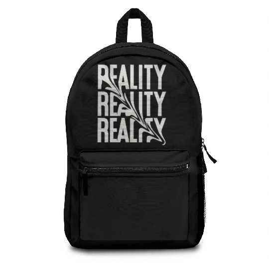 Distorted Reality – Abstract Typography Backpacks