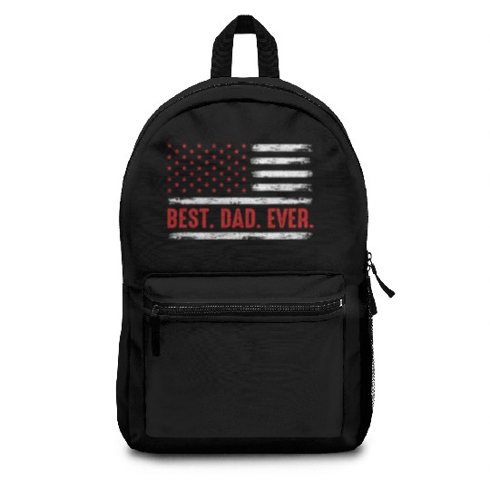 Best Dad Ever American Flag Backpacks