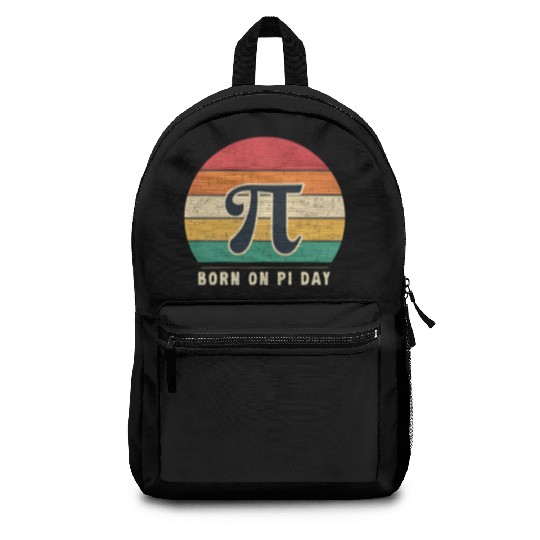 Retro Vintage Born in March Pi Day Backpacks | Funny