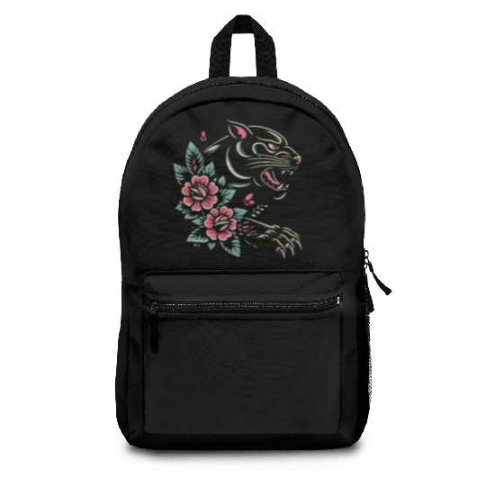 Black Panther Flash Tattoo Backpacks