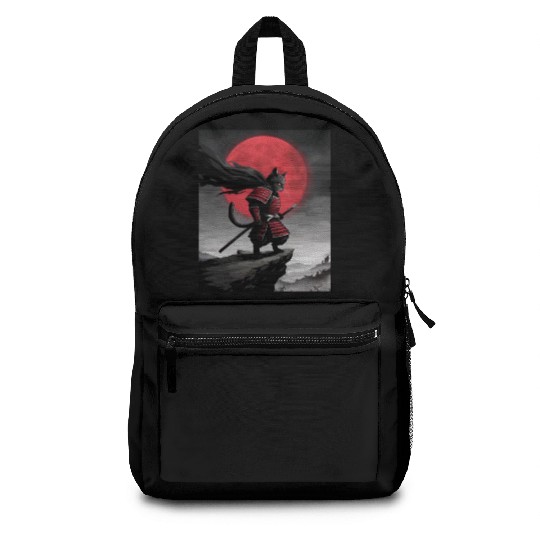 Japanese Cat Samurai Cat Backpacks
