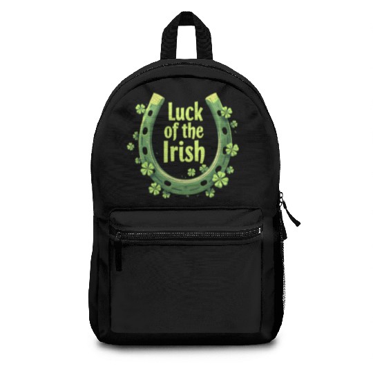 Luck of the Irish Horseshoe Design Backpacks