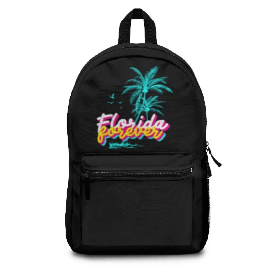 Florida Forever – Neon Palm Paradise Backpacks