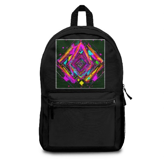 Neon Colors Vintage Party Rave Backpacks