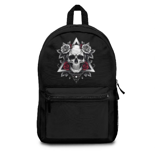 Gothic Skull & Roses Aesthetic Backpacks