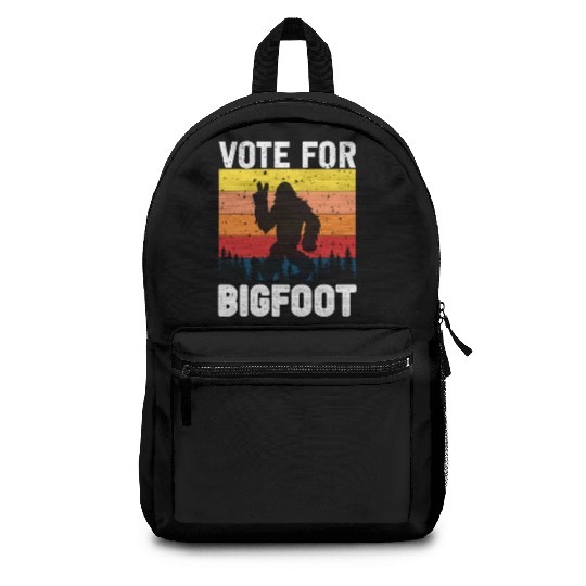 Vote For Bigfoot Funny Retro Graphic Novelty Backpacks