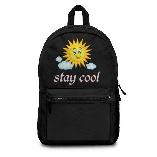 Playful Sunny Day Cartoon Illustration Backpacks