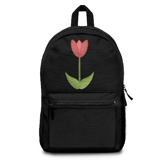 pink tulip Backpacks