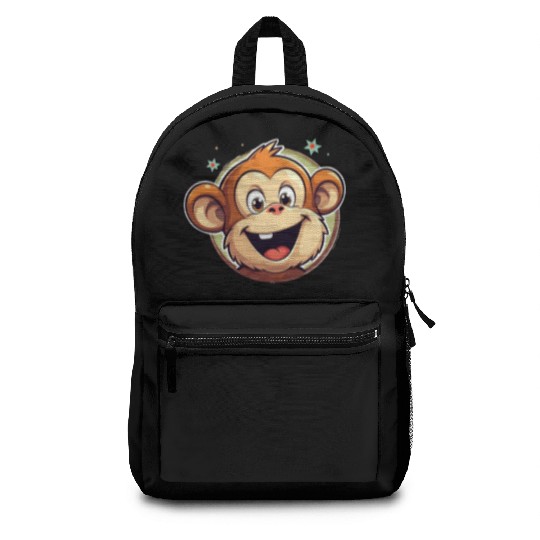 Cute Cartoon Monkey Face Backpacks
