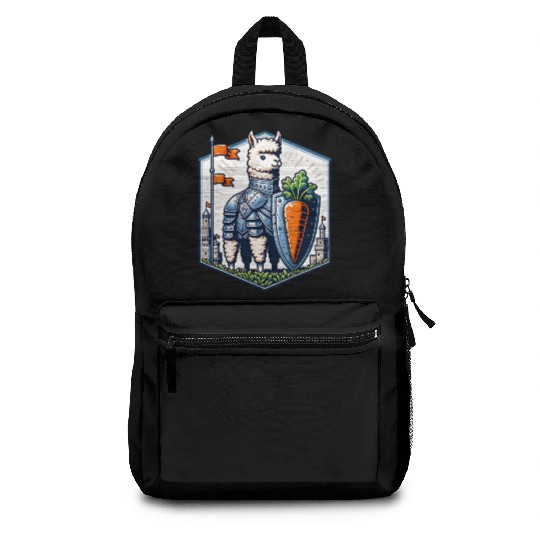 Llama Knight With Carrot Shield Adventure Backpacks