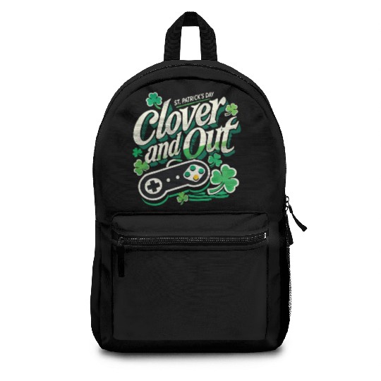 St. Patrick's Day Retro Gaming Clover And Out Backpacks