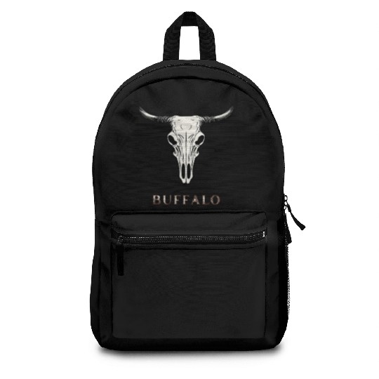 Buffalo Skull Art Backpacks