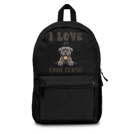 I Love My Cane Corso Backpacks
