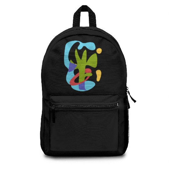 summer tropical wave - vintage abstract bauhaus Backpacks