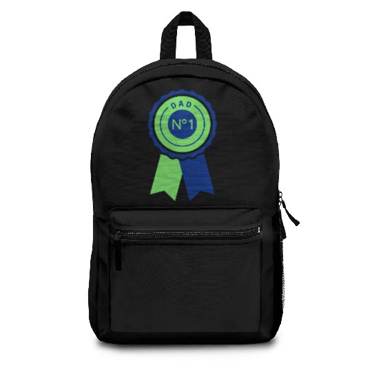Dad No.1 – Award Ribbon Badge Backpacks