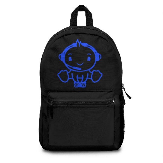 Bird Plays Gamer Nerd Console Headset Controller Backpacks