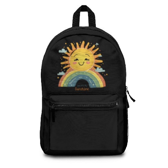 You Are My Sunshine – Happy Sun & Rainbow Design Backpacks
