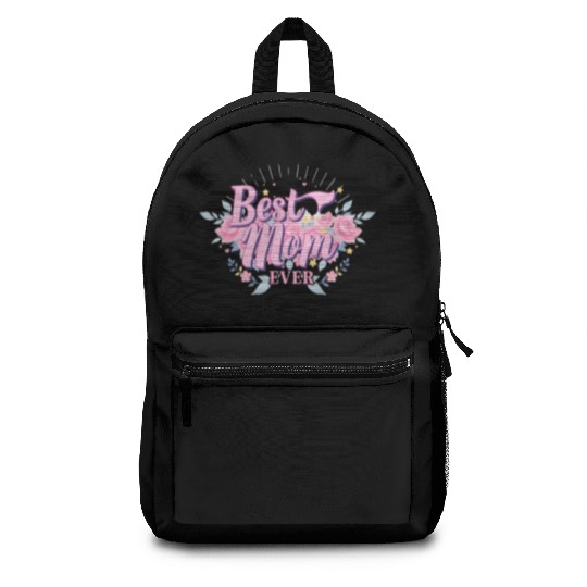 Best Mom Ever Floral Design Backpacks