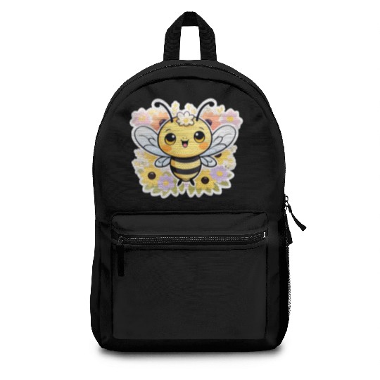 A bee chubby cartoon Backpacks