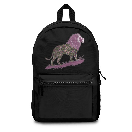 Star of David Pattern 1 Lion of Judah Backpacks