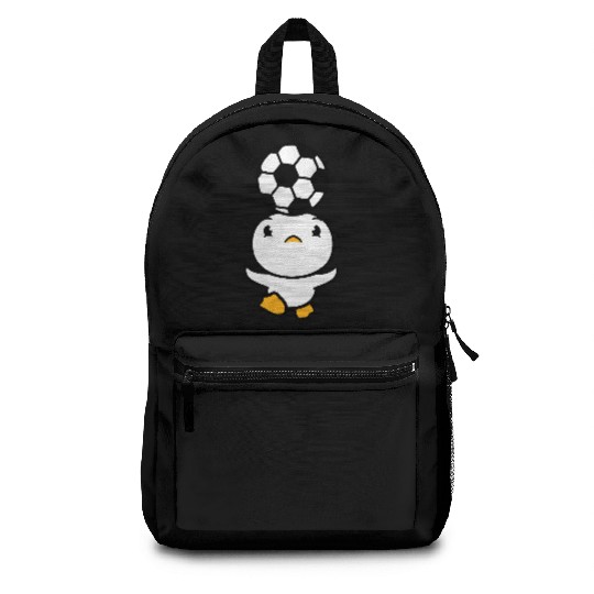 Duck Plays Soccer Header Ball Balancing Head Fun Backpacks