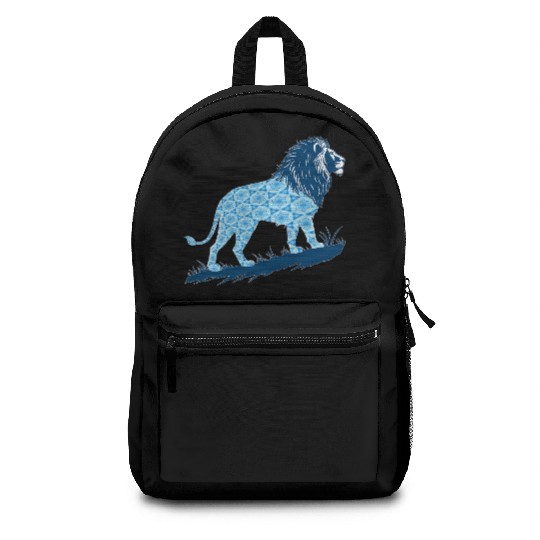 Star of David Pattern 2 Lion of Judah Backpacks