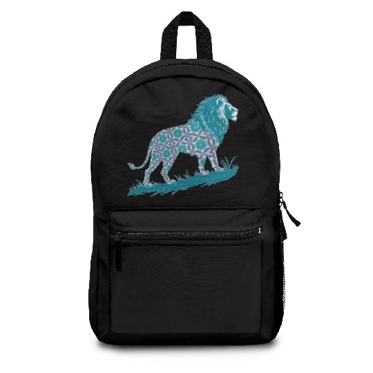 Star of David Pattern 8 Lion of Judah Backpacks