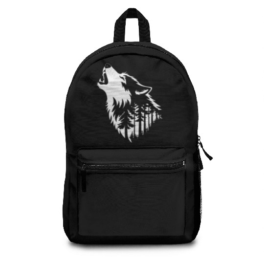 Howling Wolf & Forest Silhouette Backpacks