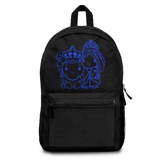 2 Ducks King Queen Prince Princess Couple Crown Backpacks