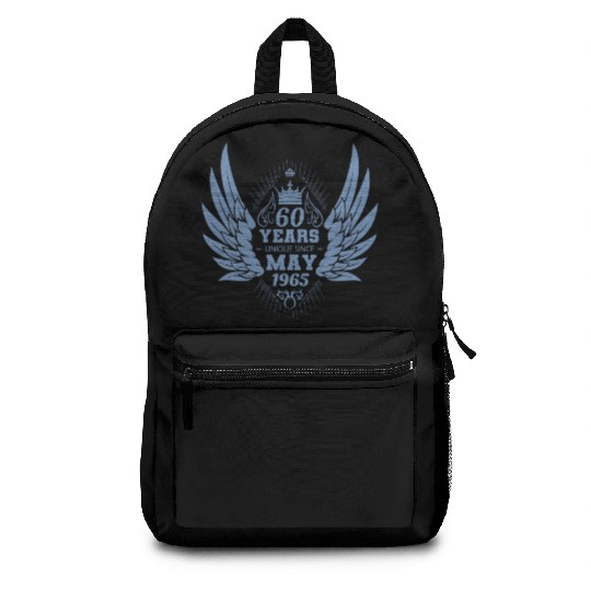 60th birthday angel wings unique since May 1965 Backpacks
