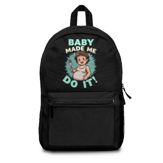 Pregnancy Cravings Funny Maternity Food Baby Bump Backpacks