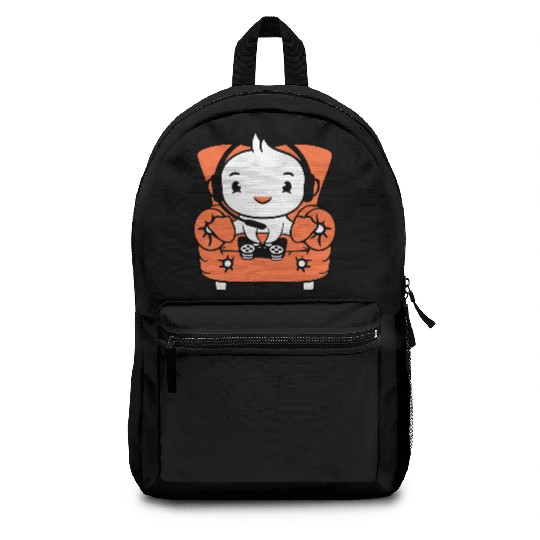 Duck gamer gaming controller headset armchair cute Backpacks
