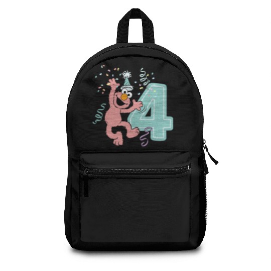 Sesame Street Birthday Design With Elmo 4 Years Backpacks