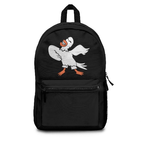 Seagull bird dances happily celebrates cheerful Backpacks