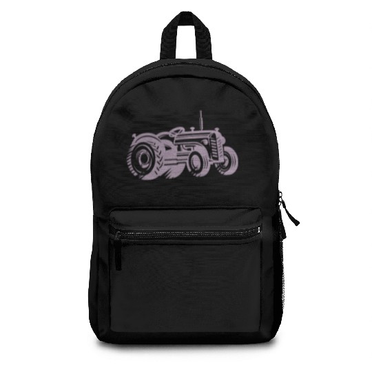 Tractor Silhouette Farmer Agriculture Backpacks