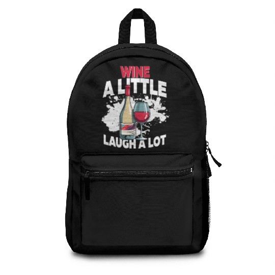 Barkeeper Bartender Wine A Litte Laugh A Lot Backpacks
