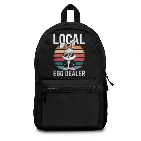 Local Egg Dealer Easter Bunny Easter Sunday Backpacks