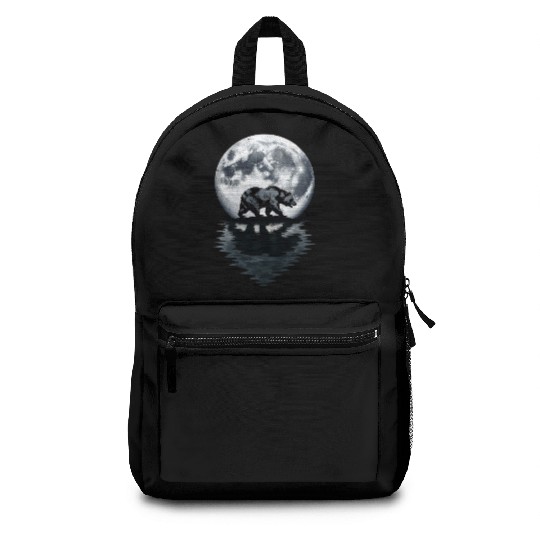Bear Silhouette Under Full Moon – Wilderness Wildl Backpacks
