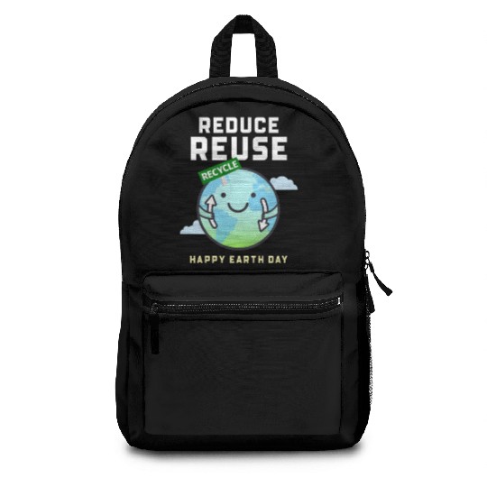 earth day Backpacks design creator for a recyclin