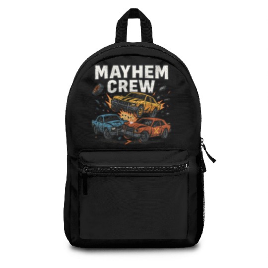 Mayhem crew derby Backpacks crash race design wreckfest