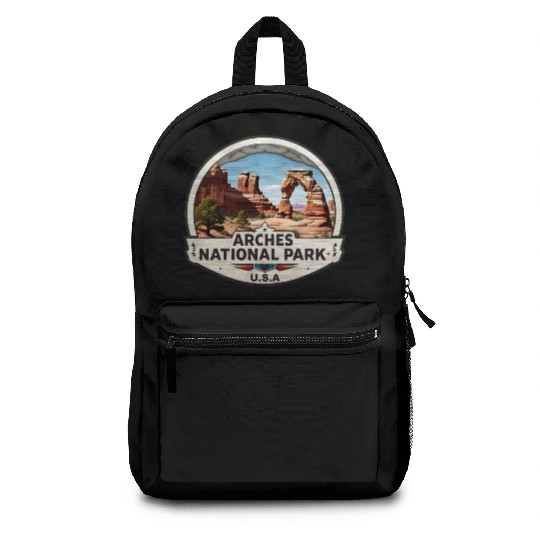 Arches National Park USA Logo Backpacks
