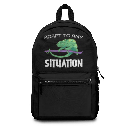 Adapt to Any Situation Chameleon Illustration Backpacks