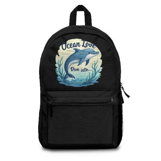 Playful dolphins Backpacks